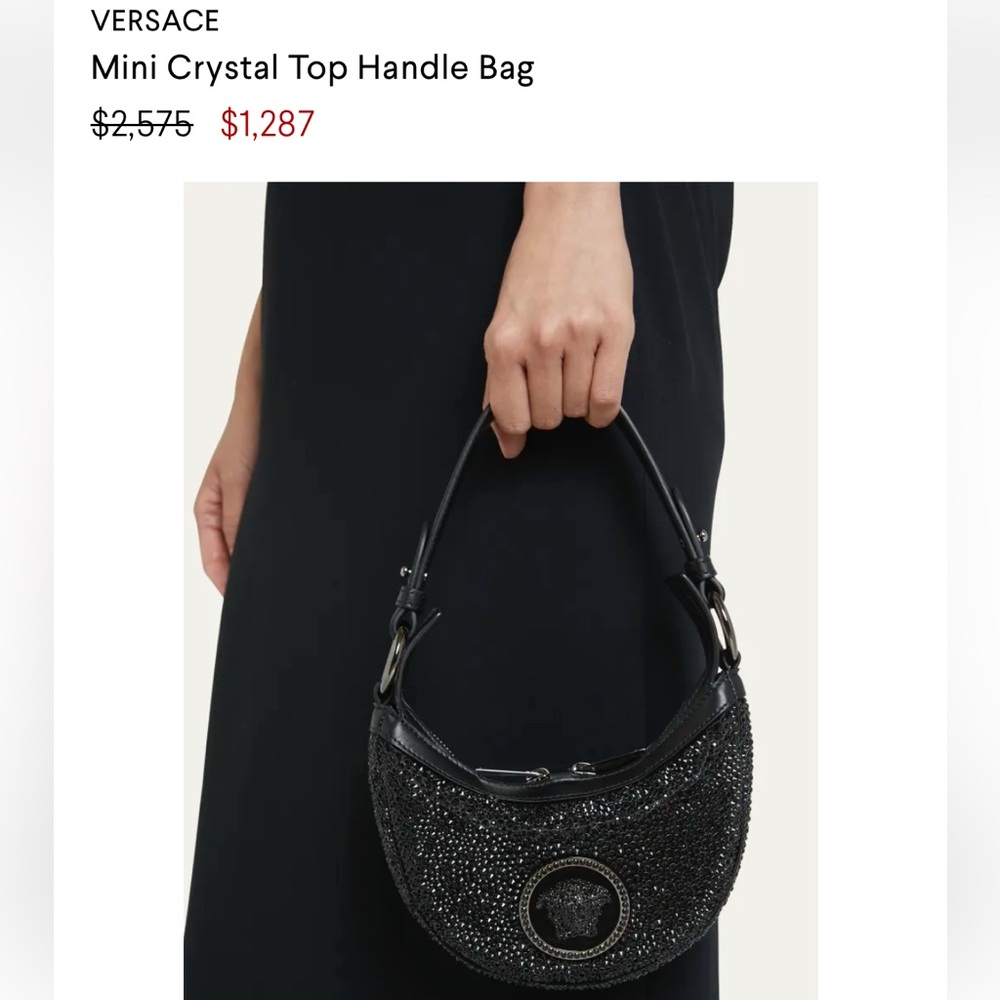 HP🥳100% Authentic lizard skin Versace black bag❤️ - Picture 10 of 10